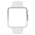 White vector concept model of the Apple Watch isolated on white Royalty Free Stock Photo