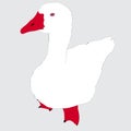 White Vector goose Royalty Free Stock Photo