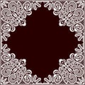 White Vector Lace Doily Frame Royalty Free Stock Photo