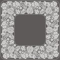 White Vector Lace Frame. Royalty Free Stock Photo