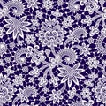 White Vector Lace. Seamless Pattern. Royalty Free Stock Photo
