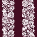 White Vector Lace. Royalty Free Stock Photo