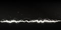White vector lightning flash or magic ray on black background, vector illustration. Royalty Free Stock Photo