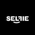 White vector logo SELFI on a black background. Beautiful and modern design for branding. Royalty Free Stock Photo