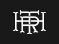 Letters monograms THR Royalty Free Stock Photo