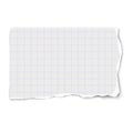 White vector oblong checkered paper tear with soft shadow isolated on white background Royalty Free Stock Photo