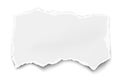 White vector paper tear for memo note with soft shadow isolated on white Royalty Free Stock Photo