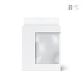 White vector product package box with window