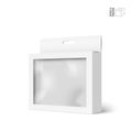 White vector product package box with window