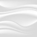 White vector wavy abstract background. Flowing milk or cream pattern