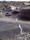 White vein in the boulder