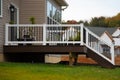 White veranda and railing posts Royalty Free Stock Photo