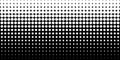 White vertical gradient halftone dots background, horizontal template using halftone dots pattern. Vector illustration Royalty Free Stock Photo