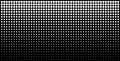 White vertical gradient halftone dots background, horizontal template using halftone dots pattern. Vector illustration