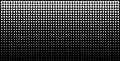White vertical gradient halftone dots background, horizontal template using halftone dots pattern. Vector illustration.