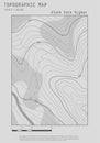Topographical vertical black and white map Royalty Free Stock Photo