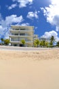 White Villa on a Tropical Caribbean Island Royalty Free Stock Photo