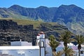 White village below high peaks, Canary Islands