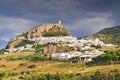 White Village of Zahara de la Sierra Cadiz Andalusia Spain Royalty Free Stock Photo