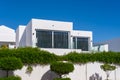 White villas in Middle East, on a background of blue sky. Holidays in luxury homes by the beach. Modern architecture Royalty Free Stock Photo