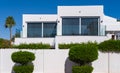 White villas in Middle East, on a background of blue sky. holidays in luxury homes by the beach. Modern architecture Royalty Free Stock Photo