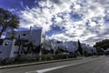 White villas near the road in Cala d`Or, Mallorca