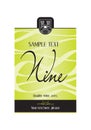 White vine label design in