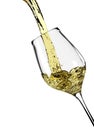 White vine pouring in vine glass