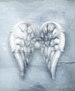 White vintage angels wings Royalty Free Stock Photo