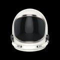 White vintage astronaut helmet - isolated on black background Royalty Free Stock Photo