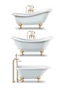 White vintage bathtubs Royalty Free Stock Photo