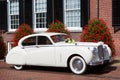 White Vintage Wedding Car