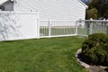 White vinyl backyard fences