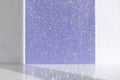 White-violet shiny sparkling background for the presentation of a cosmetic product or gift. Premium podium.