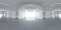 White virtual abstract 360 degree panorama vr design hdr style equi rectangular hall 3d rendering illustration
