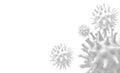 White virus bacteria cells 3D render background image trendy medical background. Flu, influenza, coronavirus model illustration. Royalty Free Stock Photo