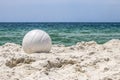 White Volleyball on the Beach