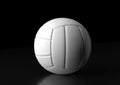 White volleyball isolated on a black background Royalty Free Stock Photo