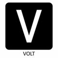Volt V symbol illustration