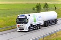 White Volvo FH Tanker in ADR Haul Royalty Free Stock Photo