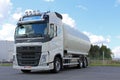 White Volvo Tank Truck for Food Transport