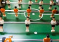 White vs orange in table football Royalty Free Stock Photo