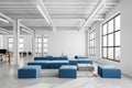 White waiting room interior in open space office Royalty Free Stock Photo