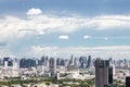 Bird`s-eye view of many buildings in Bangkok Royalty Free Stock Photo