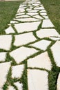 White Walkway stones