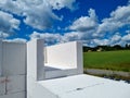 White Wall of Autoclaved Aerated Cellular Lightweight Concrete and U Shell for reinforced beams