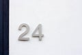 Sleek brushed steel number 24