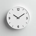 White wall clock featuring a minimalist, cut-out design Royalty Free Stock Photo