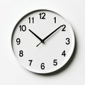 A white wall clock with a minimalist style, incorporating cut-out features Royalty Free Stock Photo
