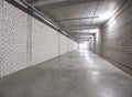 White wall corridor to exit Royalty Free Stock Photo